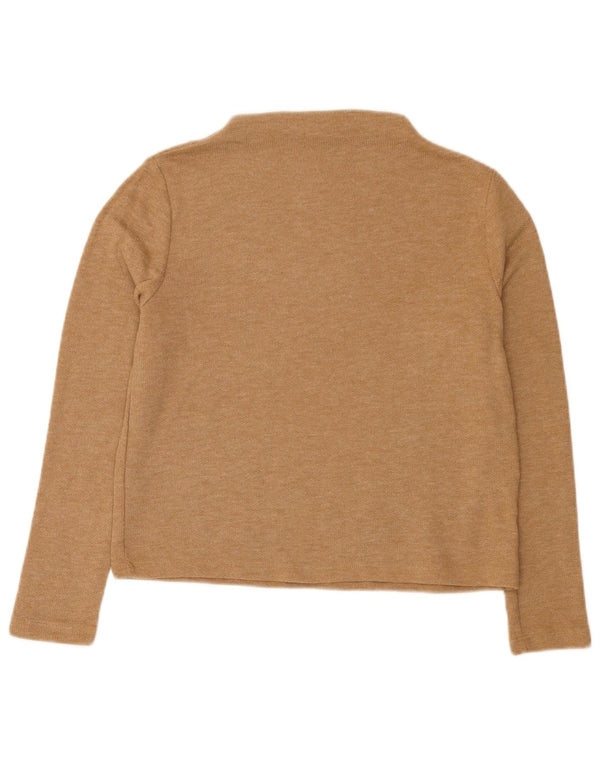 Marks & Spencer Top da donna a maniche lunghe UK 12 Poliestere beige medio