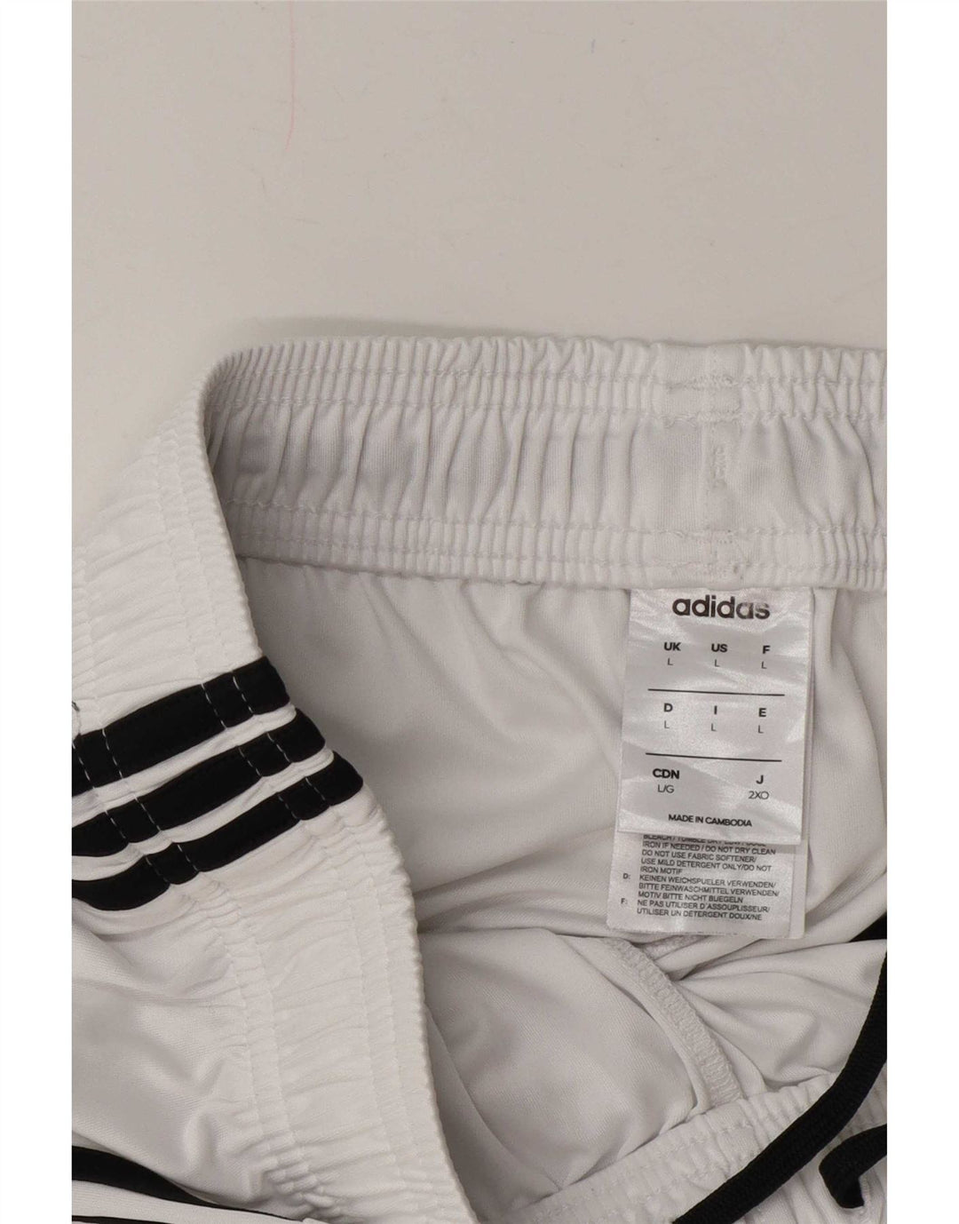Pantaloncini sportivi Adidas Climalite da uomo grandi in poliestere bianco