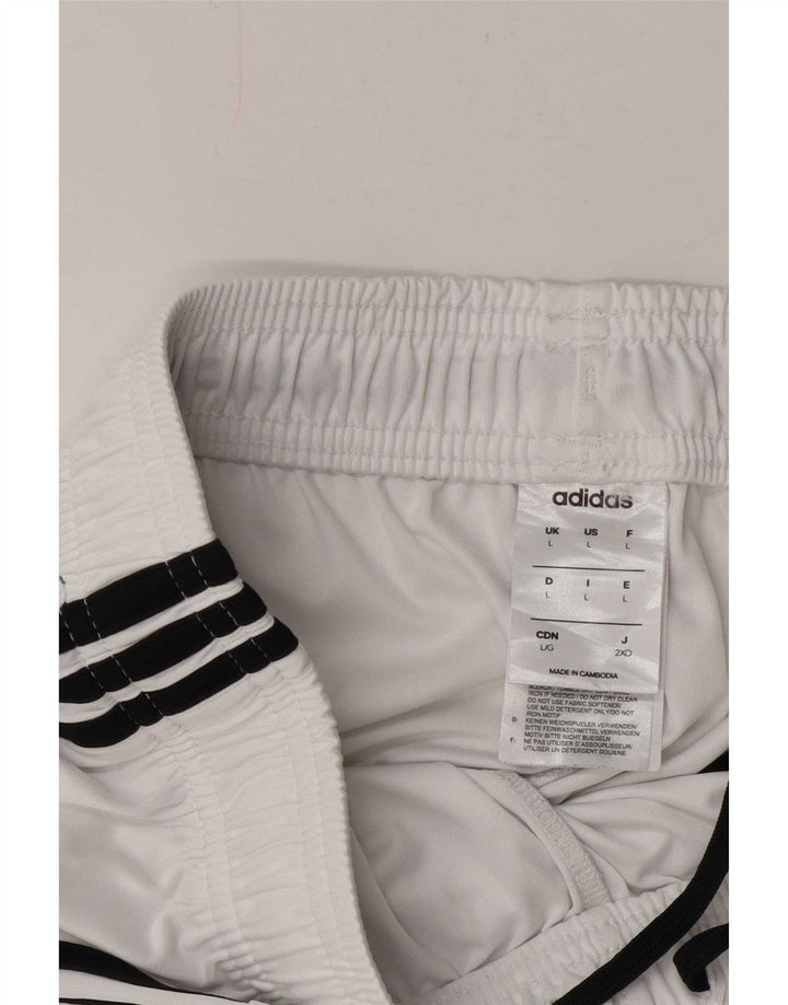 Pantaloncini sportivi Adidas Climalite da uomo grandi in poliestere bianco
