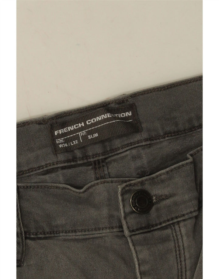 Jeans slim da uomo French Connection W36 L32 cotone grigio
