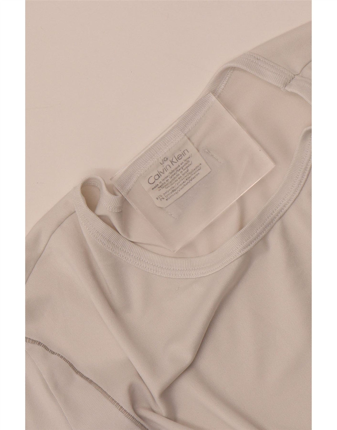 Maglietta da uomo Calvin Klein Top Large in poliestere bianco