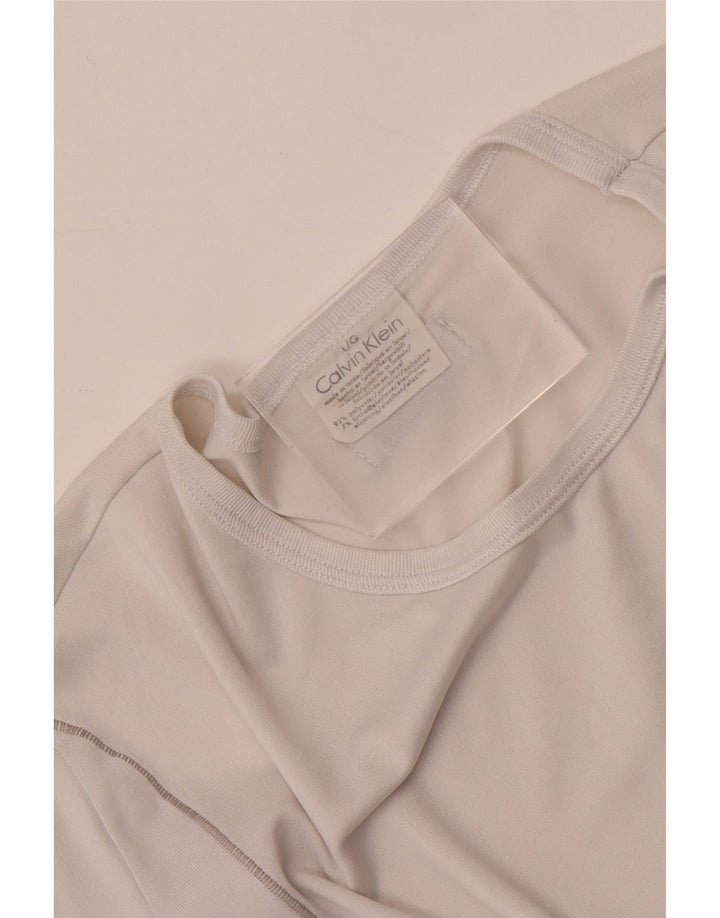 Maglietta da uomo Calvin Klein Top Large in poliestere bianco