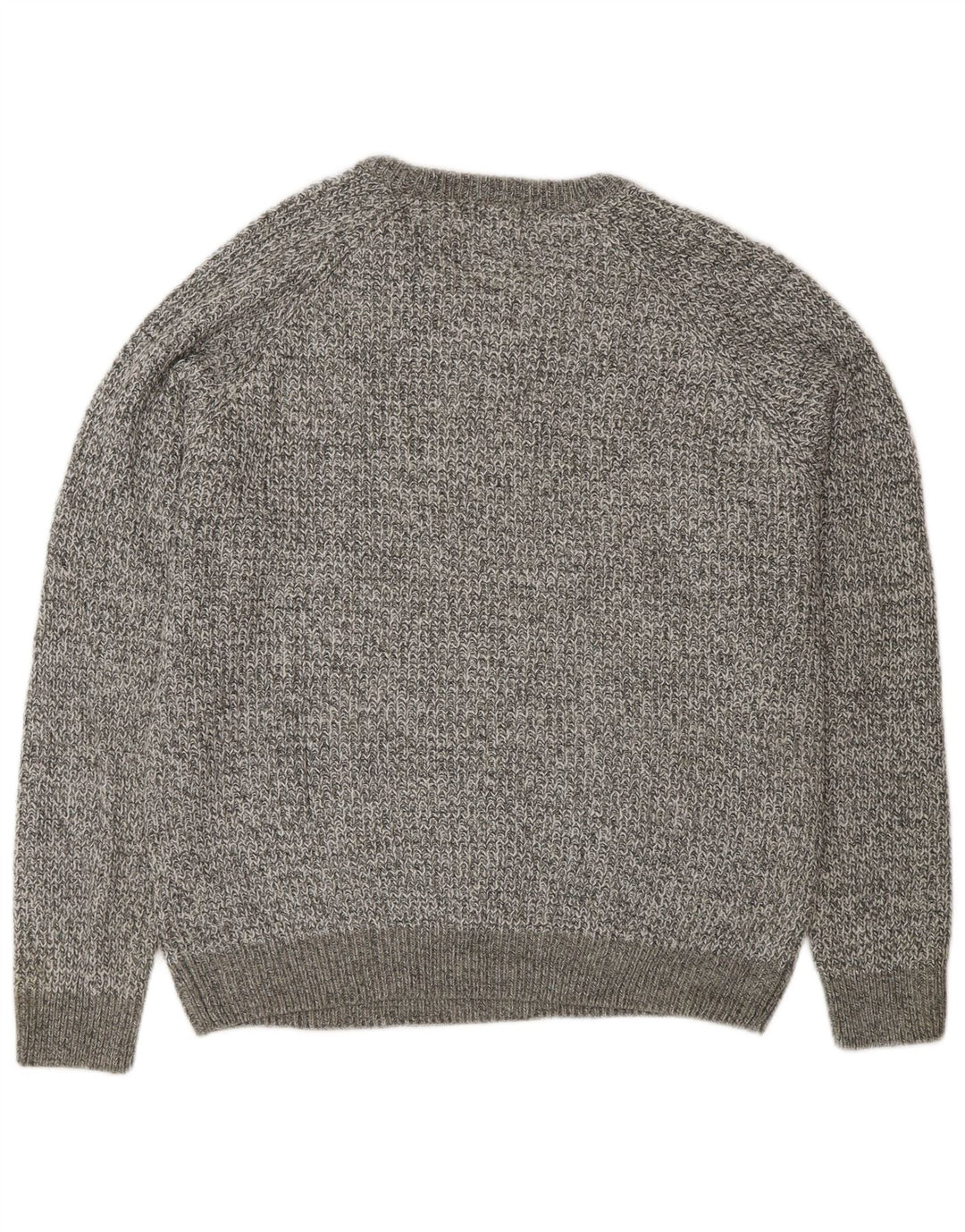 Maglione maglione girocollo da donna Marks & Spencer grande classico grigio screziato
