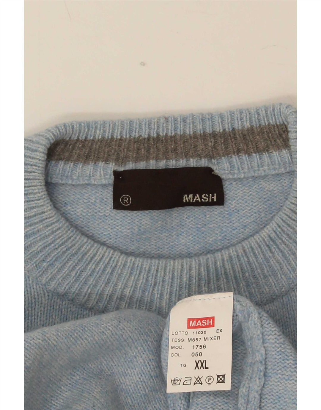 Maglione maglione girocollo da uomo Mash 2XL lana blu