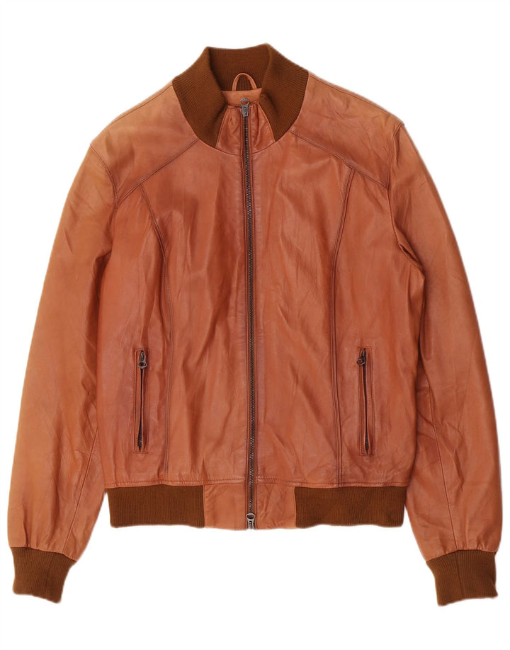 Vimapel Giubbotto Bomber in Pelle da Uomo IT 50 Large in Pelle Marrone