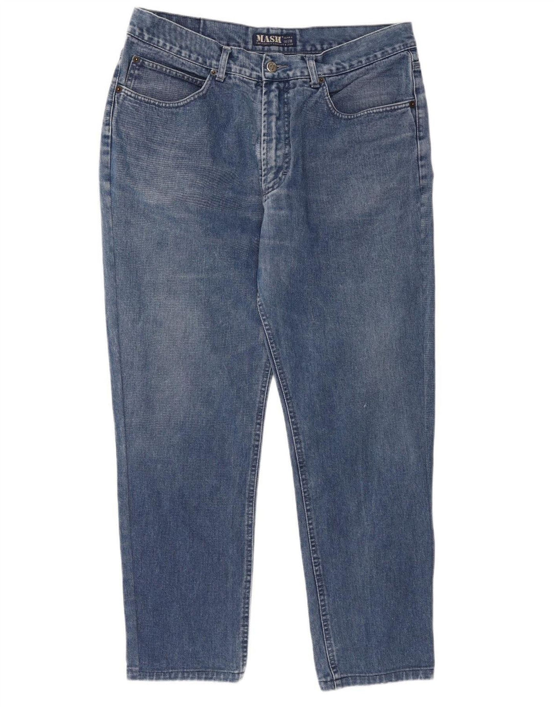 MASH Mens Slim Jeans IT 54 2XL W34 L29 Blue Cotton