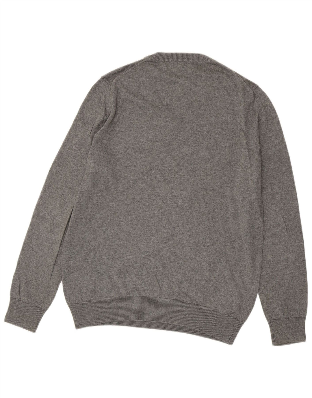 NAUTICA Maglione da uomo con scollo a V piccolo cotone grigio