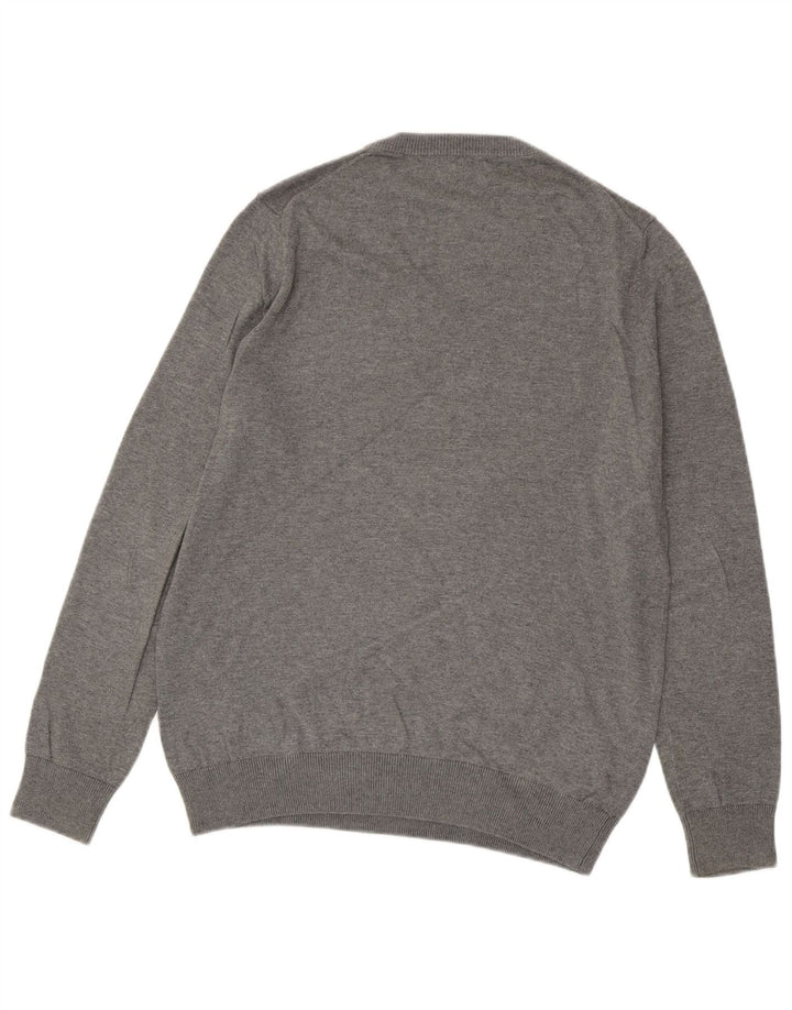 NAUTICA Maglione da uomo con scollo a V piccolo cotone grigio