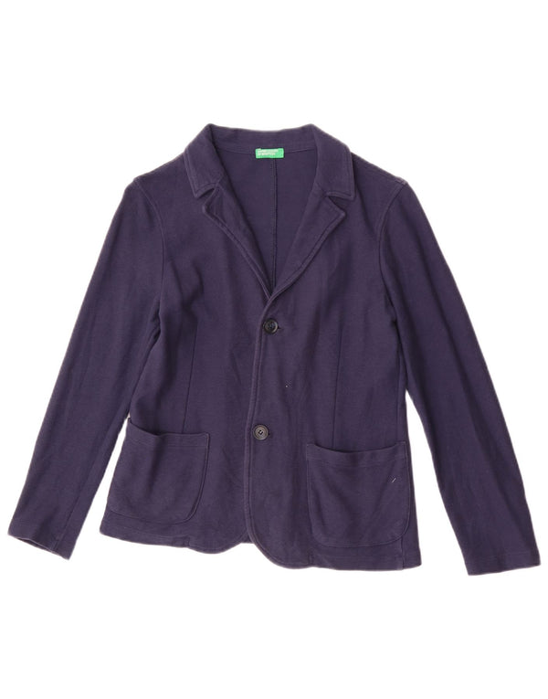 Benetton Boys 2 Button Blazer Jacket 10-11 Years XL Navy Blue Cotton