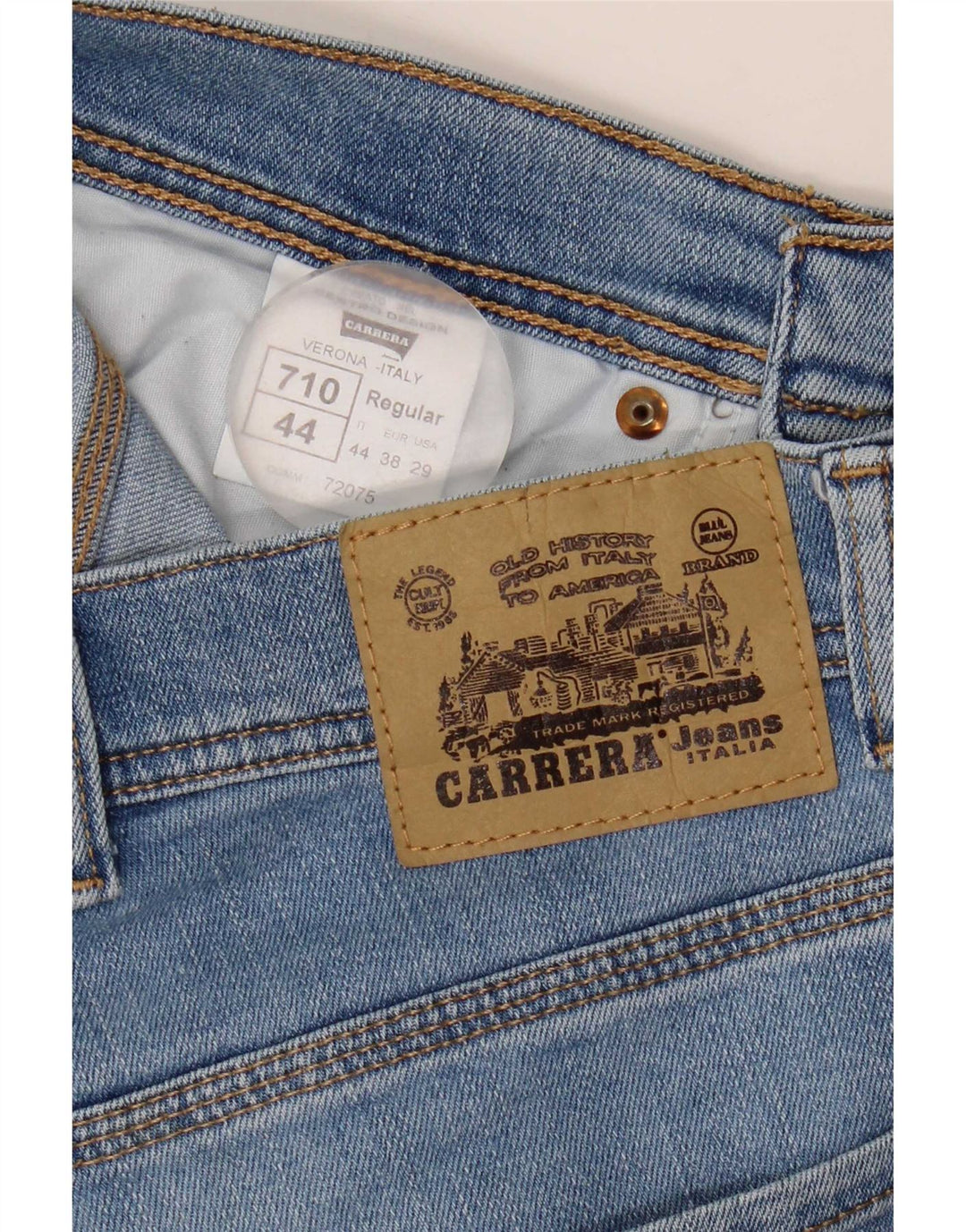 Carrera Donna 710 IT 44 Media W29 L31 Blu Colourblock Cotone