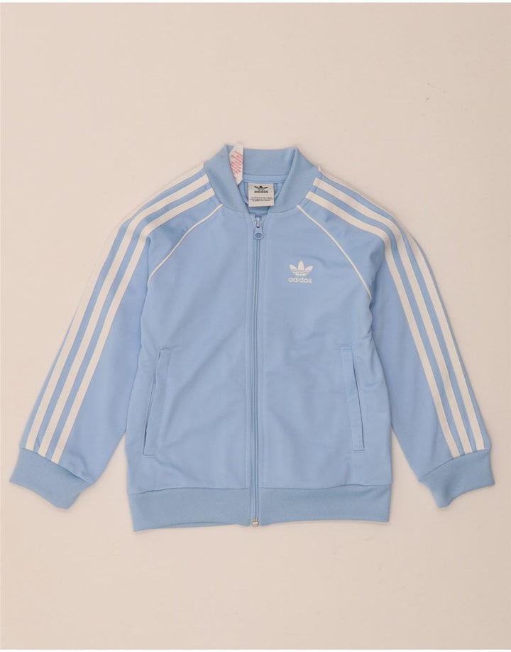 Giacca Top della tuta da ragazzo Adidas 5-6 anni in poliestere blu