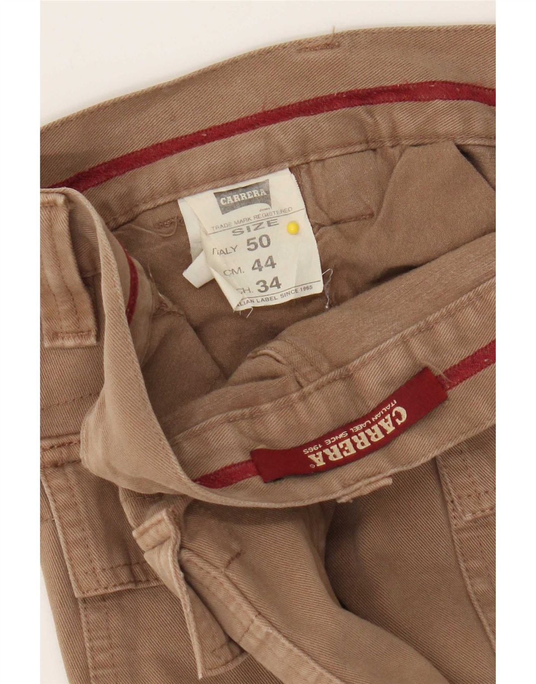Pantaloni cargo dritti da uomo Carrera W34 L34 cotone beige