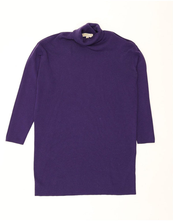 Abito maglione a maniche lunghe dalla vestibilità rilassata da donna Michael Kors UK 16 Large Viola