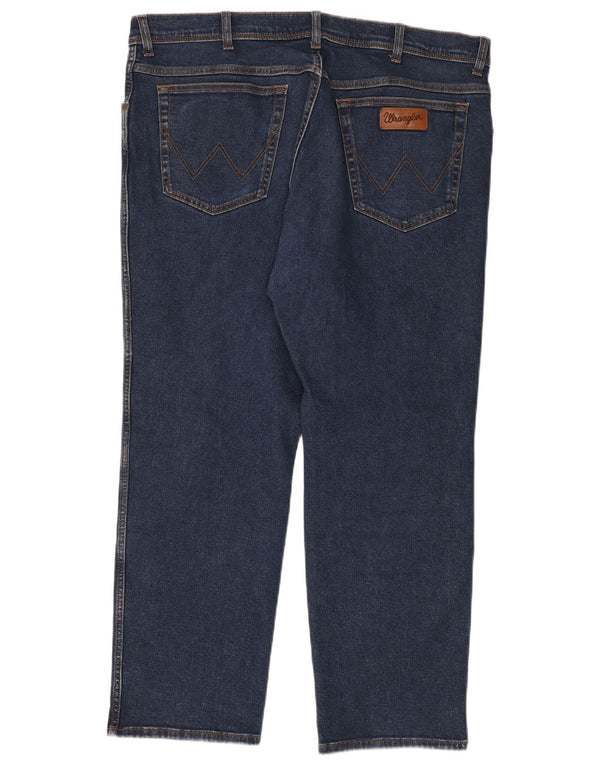 Jeans dritti da uomo Wrangler Texas W42 L30 cotone blu navy