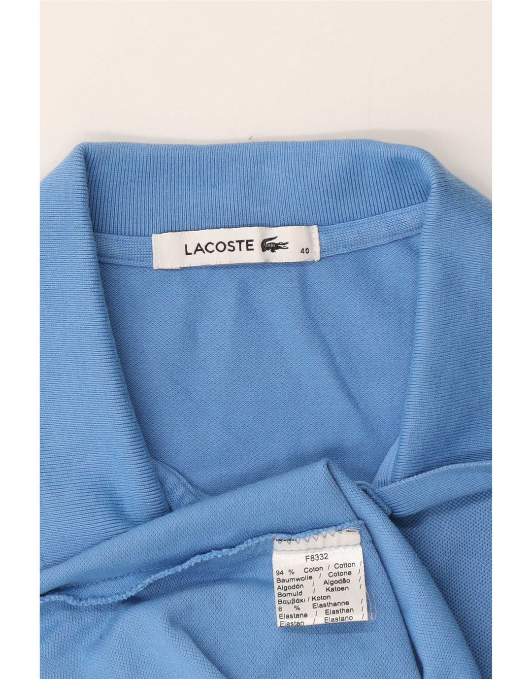 Polo da donna Lacoste taglia 40 in cotone blu medio