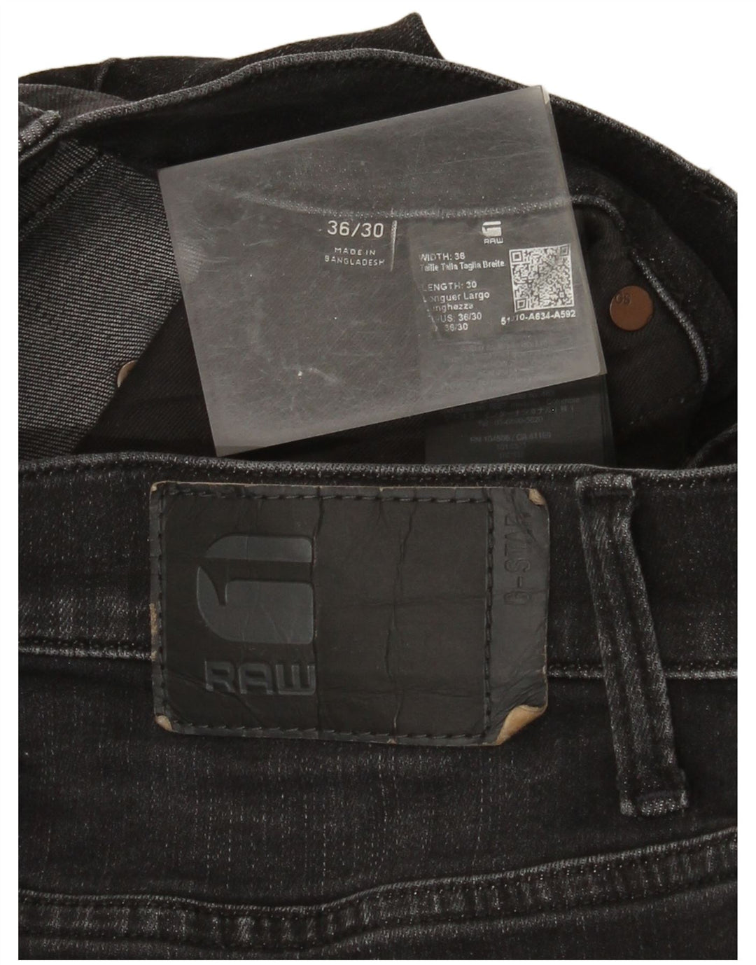 Jeans slim da uomo G-Star W36 L30 cotone nero