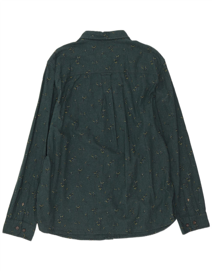Camicia da uomo FAT FACE XL in cotone floreale verde