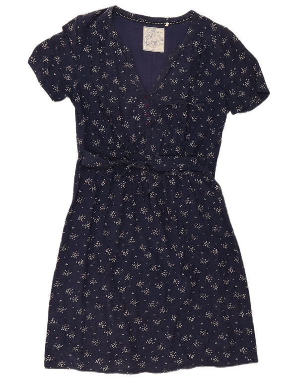 Abito a trapezio da donna Fat Face UK 10 Piccolo floreale blu navy