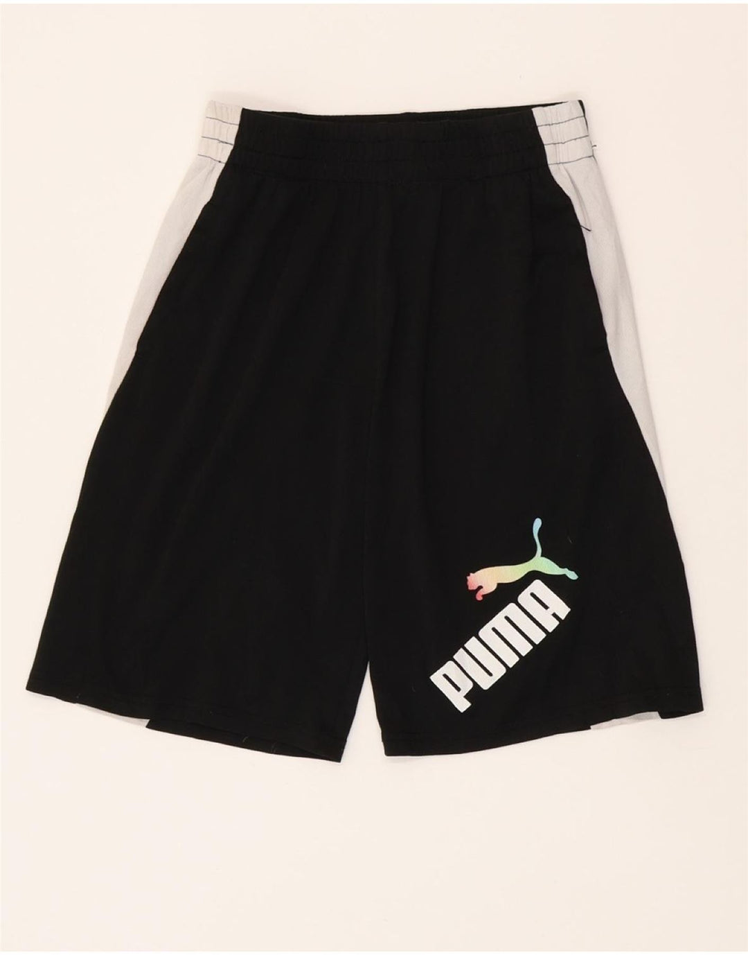 Pantaloncini sportivi Puma da ragazzo 14-15 anni Large in poliestere color block nero