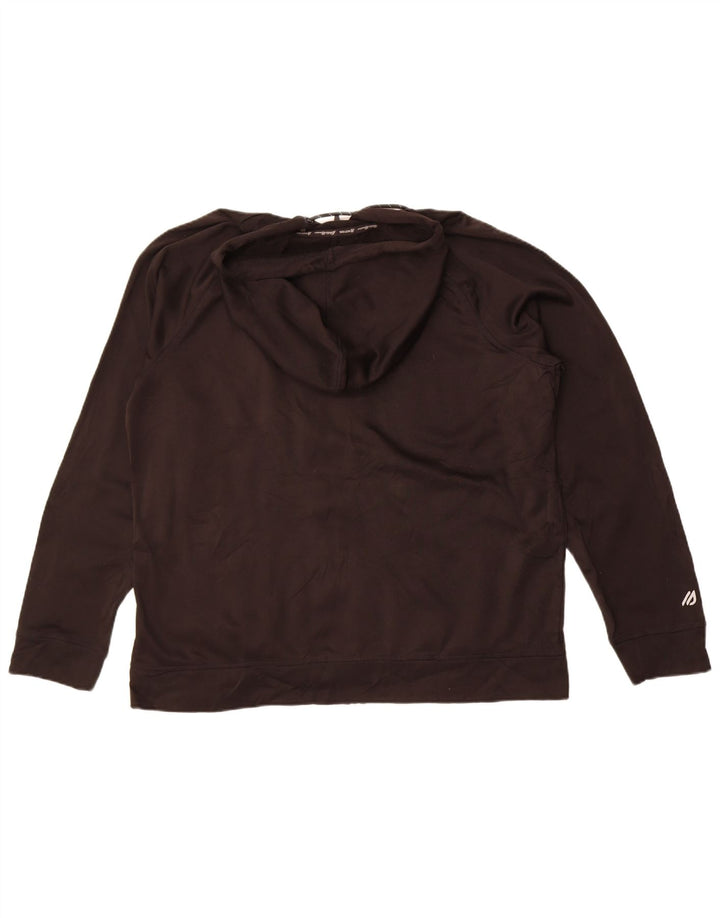 Felpa con cappuccio e zip da uomo Eddie Bauer XL poliestere nero