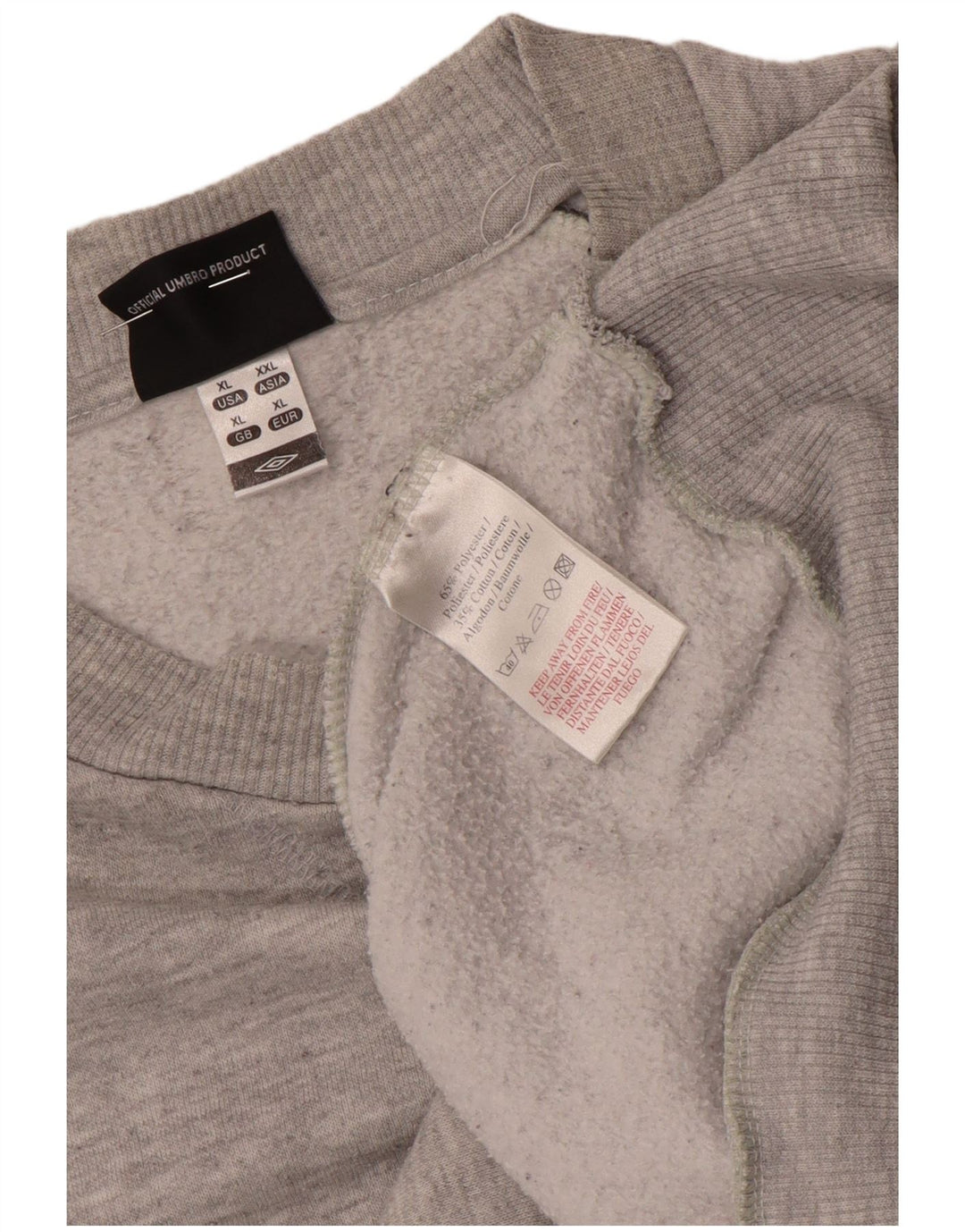 Felpa Umbro Uomo Maglione XL Grigio Poliestere