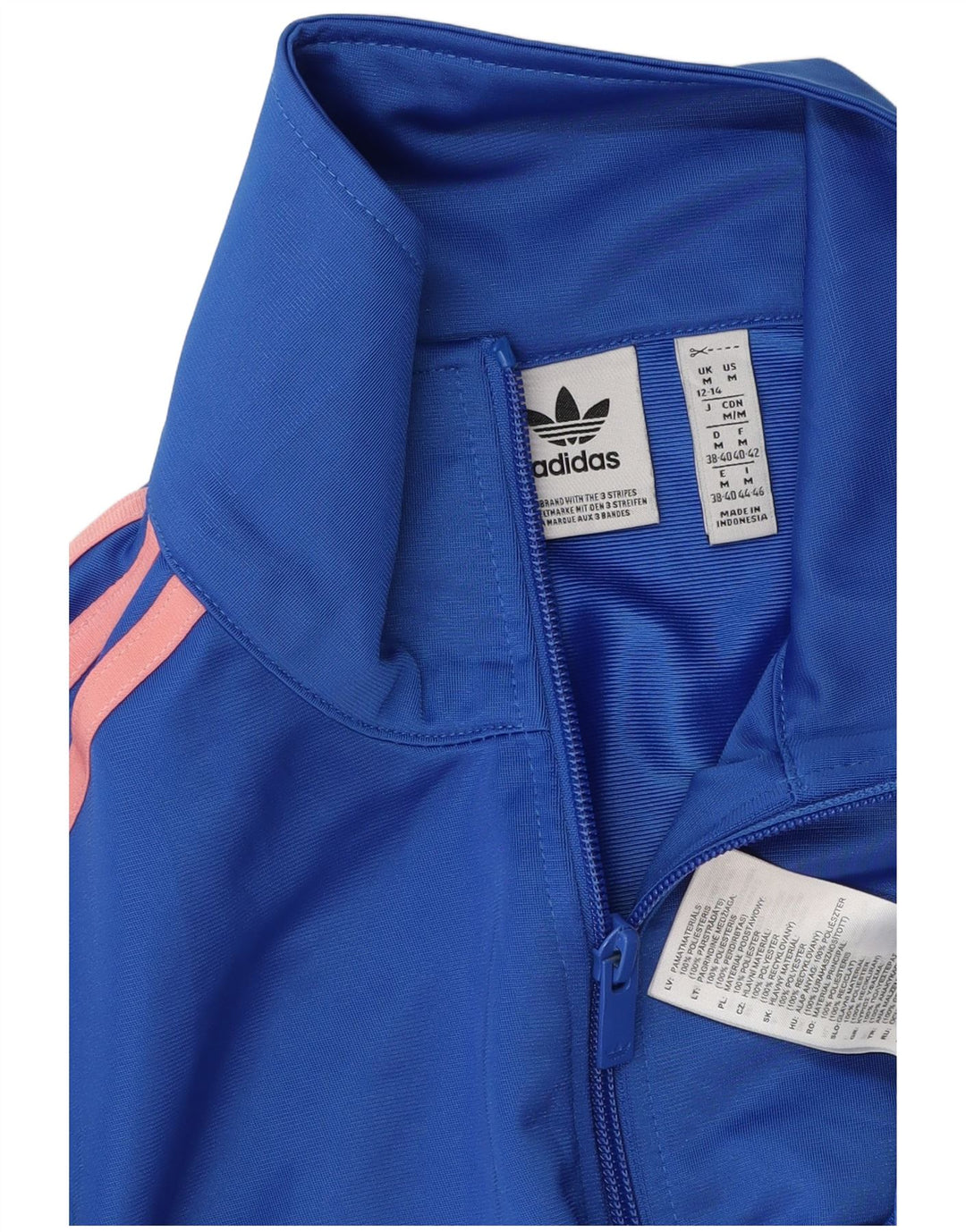 Giacca da tuta da donna Adidas UK 12/14 Poliestere blu medio