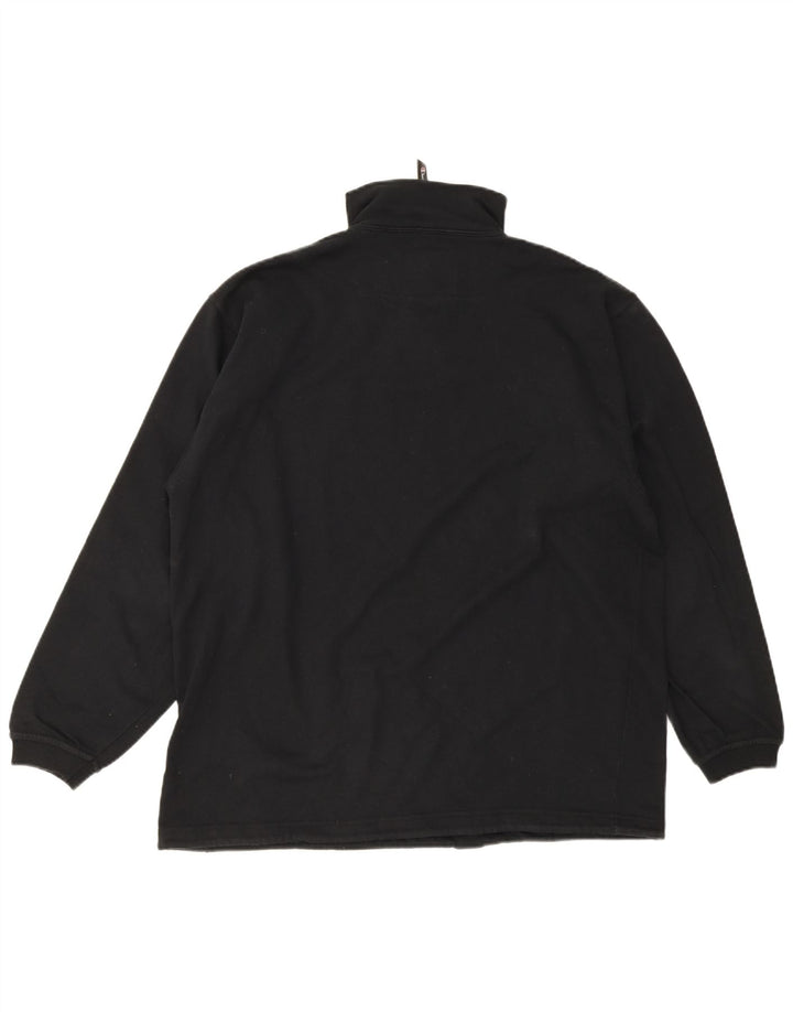 Felpa Champion da uomo con zip e collo, maglione XL, cotone nero