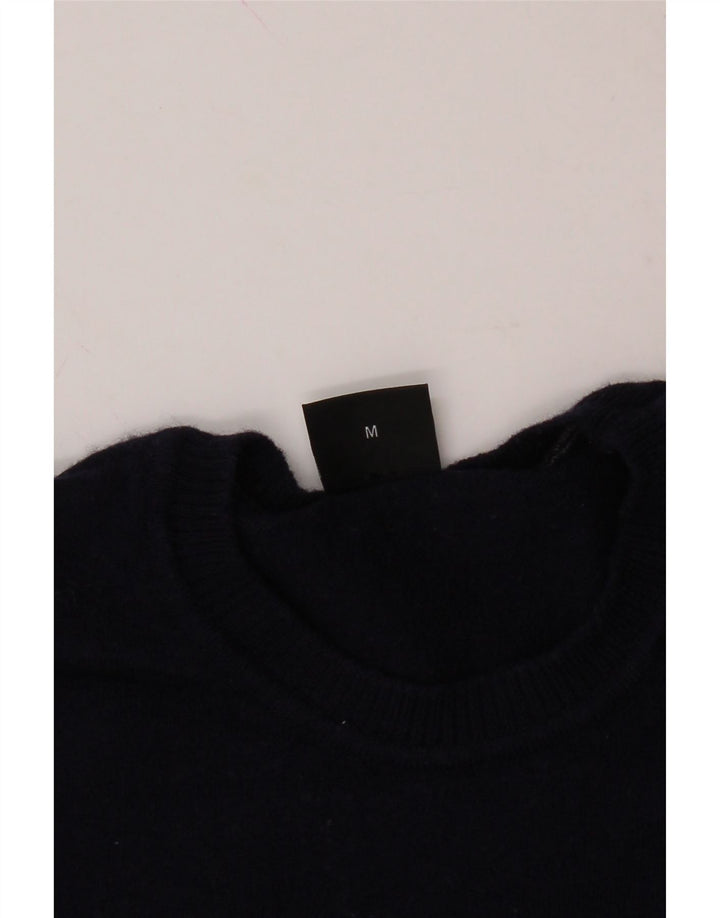 HUGO BOSS Womens Crew Neck Jumper Sweater UK 14 Medium Navy Blue Vintage Hugo Boss and Second-Hand Hugo Boss from Messina Hembry 