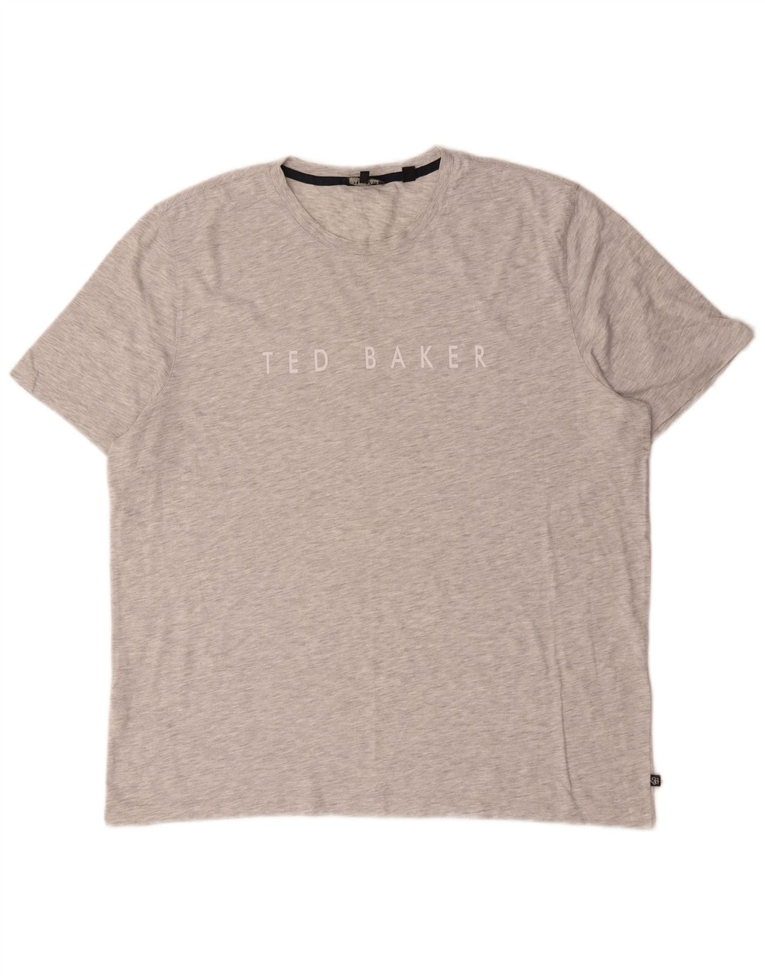T-shirt grafica da uomo Ted Baker taglia superiore 6 2XL cotone chiazzato grigio