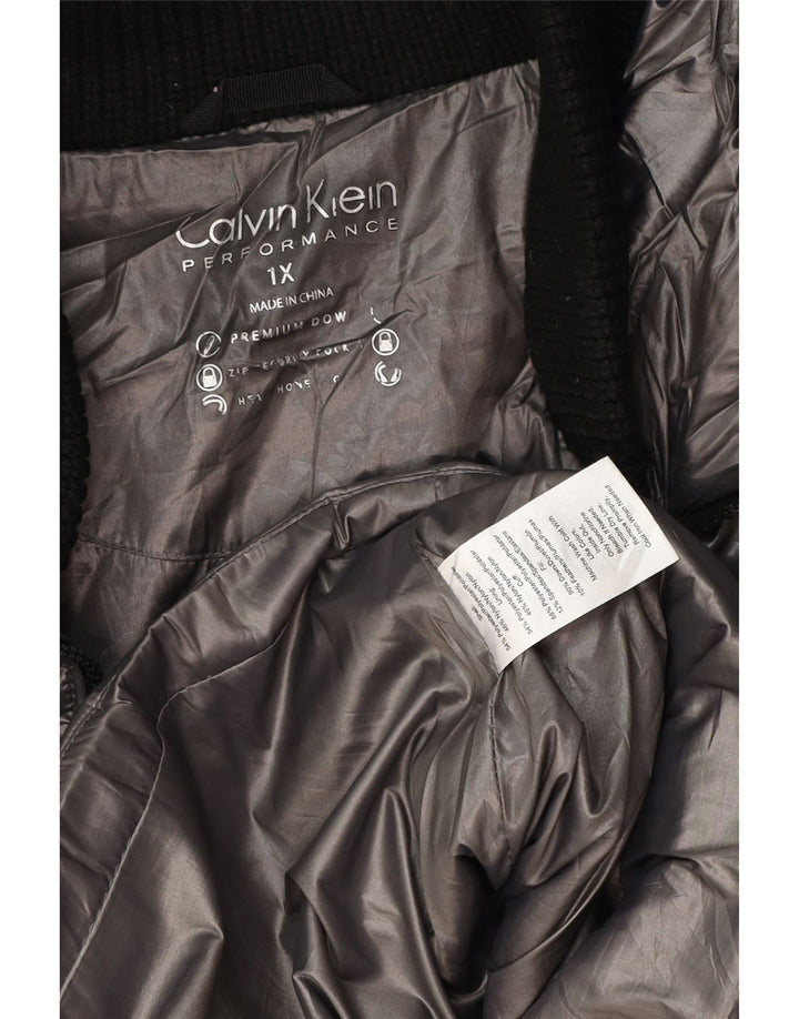 Giacca imbottita oversize da donna Calvin Klein UK 18 XL poliestere grigio