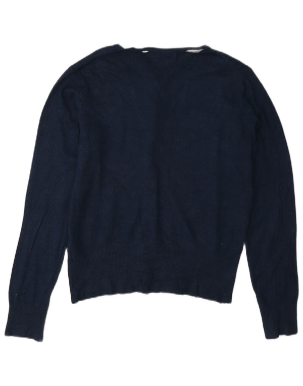 Marks & Spencer Womens Cardigan Sweater UK 12 Medium Navy Blue