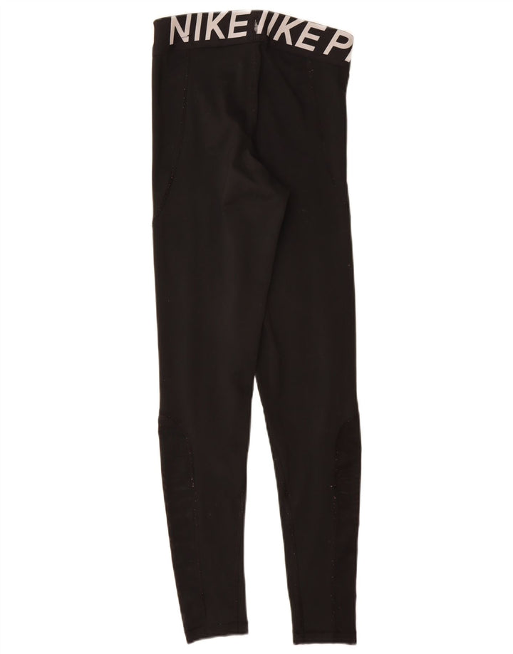 Leggings grafici da donna Nike UK 10 piccoli poliestere nero