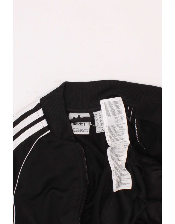 Giacca Top della tuta da ragazza Adidas 5-6 anni in poliestere nero