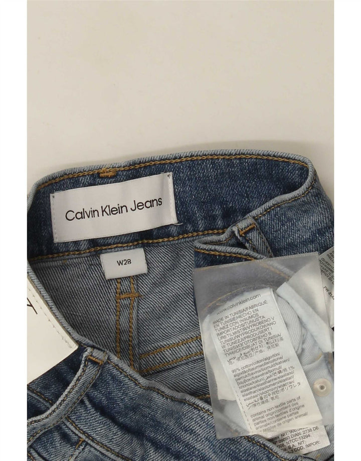 Pantaloncini di jeans da uomo Calvin Klein W28 piccoli in cotone blu