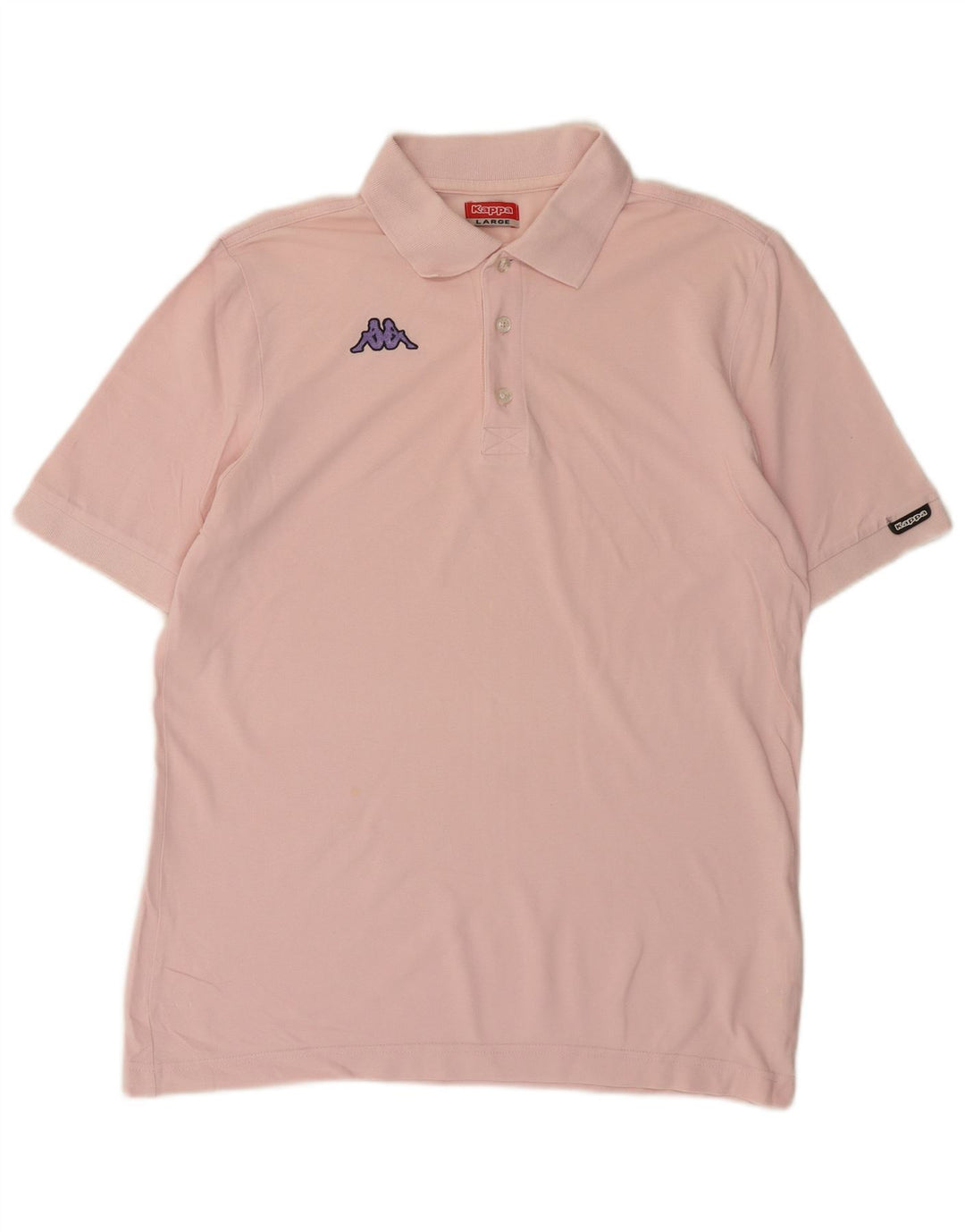 Polo Kappa Uomo Large Rosa In Cotone