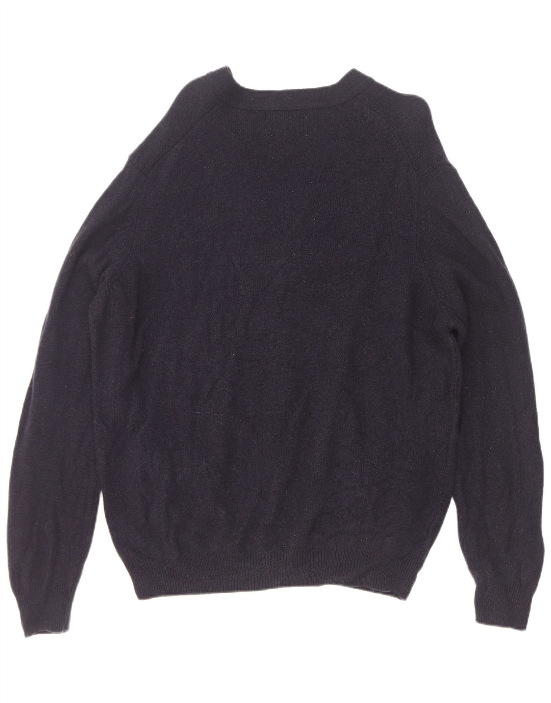Maglione cardigan da uomo Marks & Spencer XL blu navy in lana d'agnello