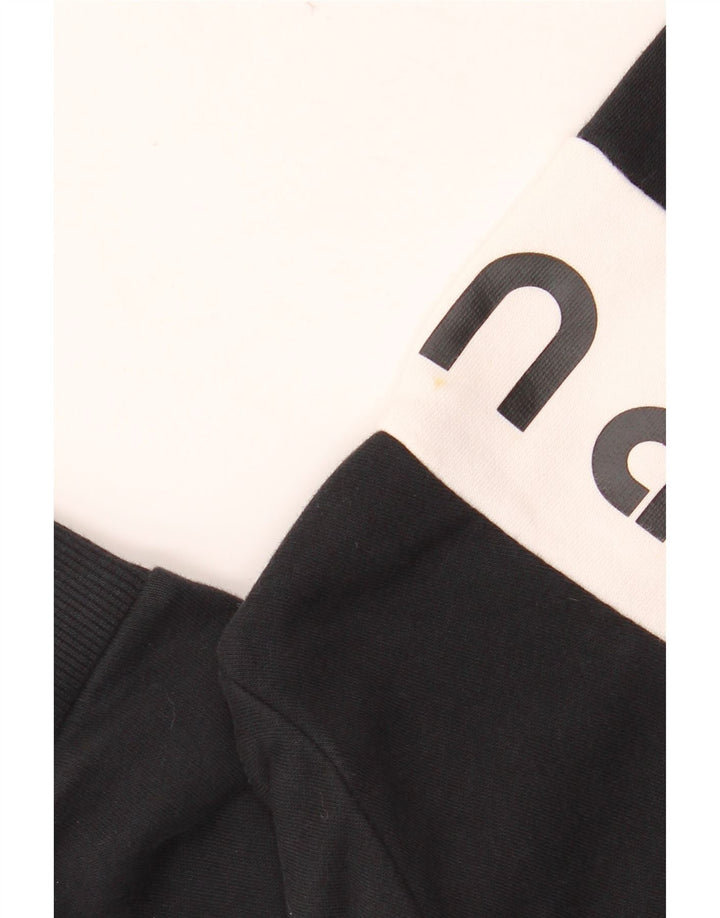 Felpa corta con cappuccio grafica PUMA per ragazze 11-12 anni in cotone color block nero