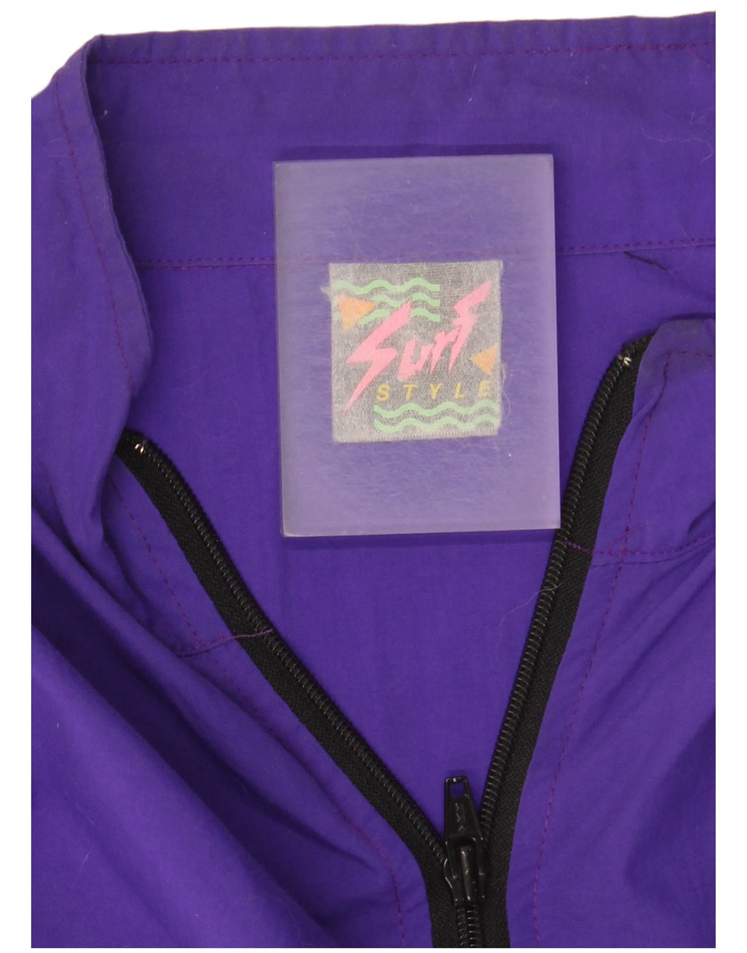 Giacca da uomo vintage pullover da ginnastica, taglia unica, in nylon viola