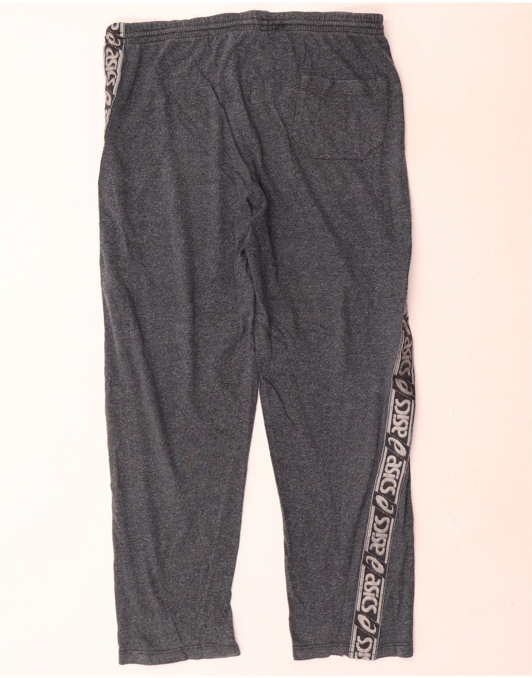 Pantaloni da tuta con grafica Asics da uomo, grandi, in cotone grigio screziato
