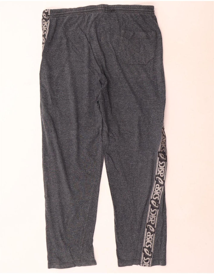 Pantaloni da tuta con grafica Asics da uomo, grandi, in cotone grigio screziato