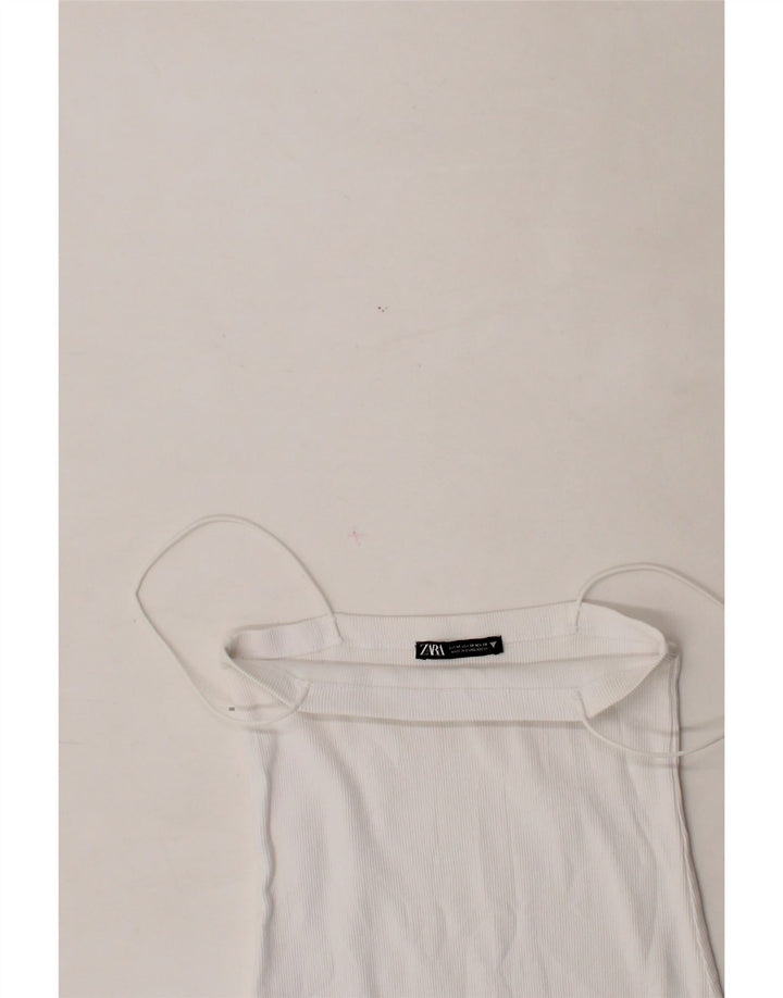 ZARA Womens Slip Dress UK 12 Medium White Vintage Zara and Second-Hand Zara from Messina Hembry 