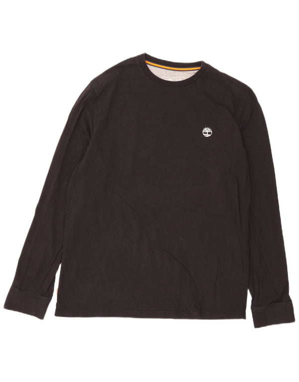 Timberland Uomo Slim Fit Top manica lunga grande cotone nero