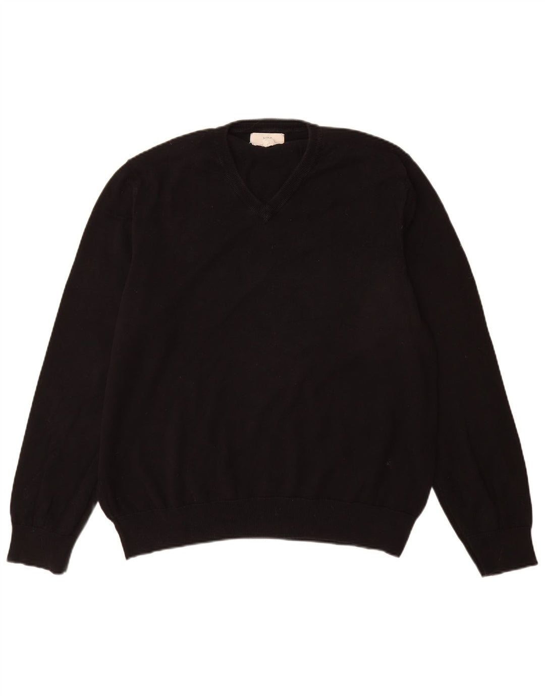 Maglione da uomo con scollo a V Marks & Spencer XL in cotone nero