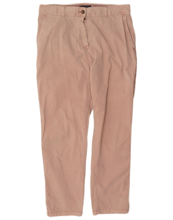 Pantaloni chino slim da donna Marks & Spencer UK 12 medi W30 L28 cotone rosa