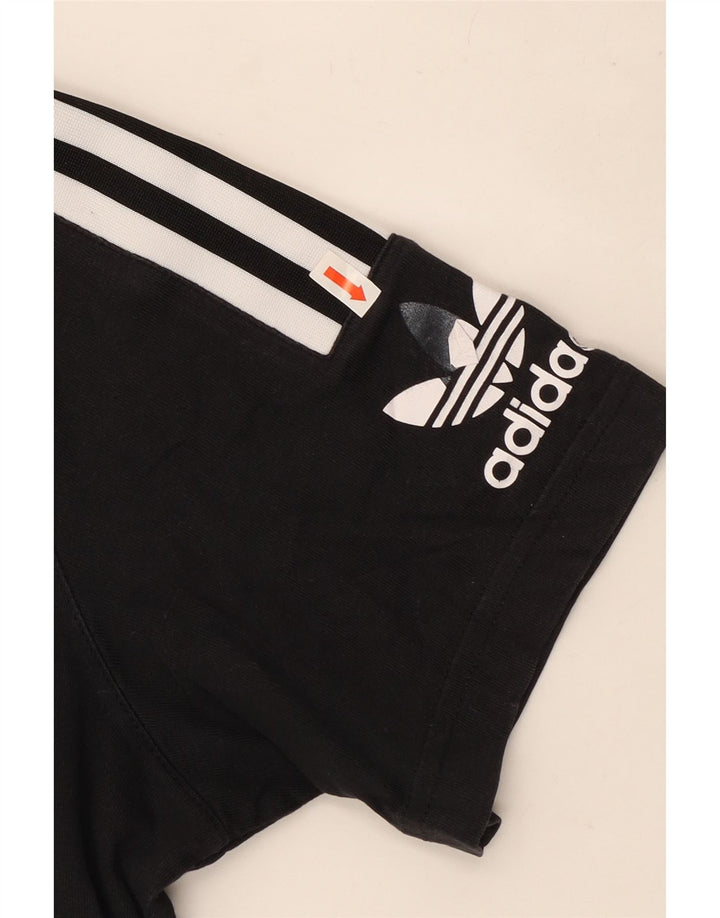 T-shirt grafica da uomo Adidas Top in cotone nero medio