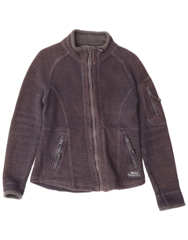 WEIRD FISH Giacca da tuta da donna UK 10 Small Blu Navy Cotone