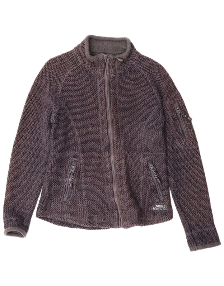 WEIRD FISH Giacca da tuta da donna UK 10 Small Blu Navy Cotone