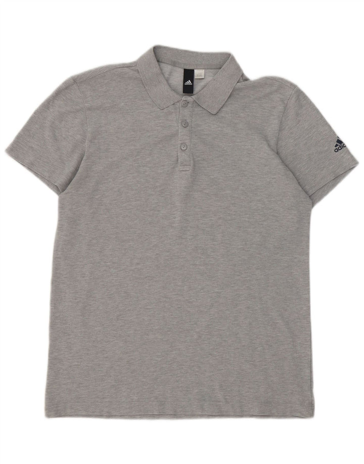 Polo Adidas da uomo grigio medio chiazzato