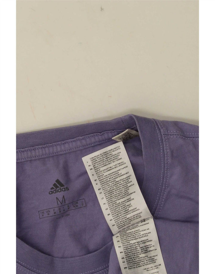 T-shirt grafica da uomo Adidas Top in cotone viola medio