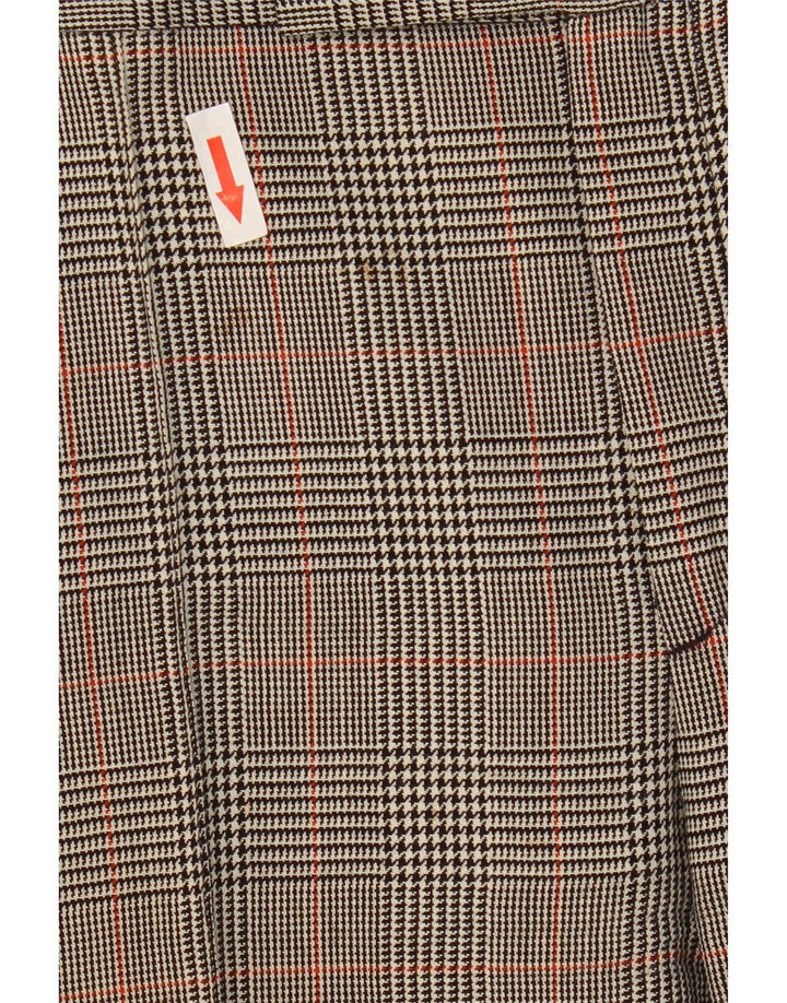 Pantaloni da abito bootcut da donna Zara EU 38 Small W28 L32 Lana pied de poule grigia